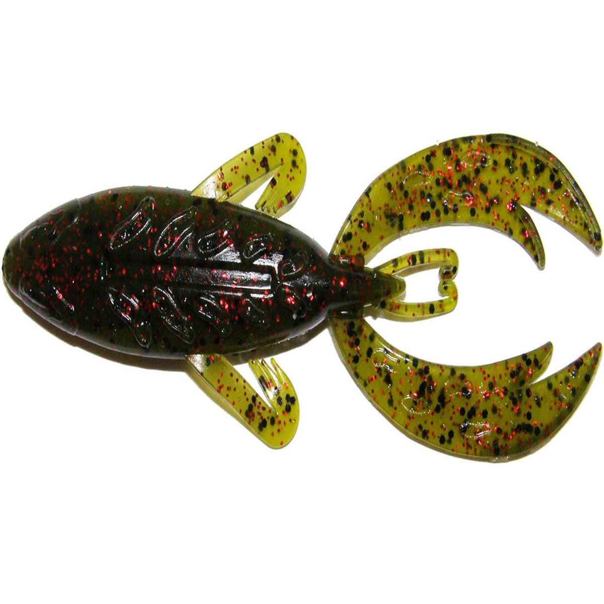 Big Bite Baits Fighting Frog - 4-inch Soft Plastic Bait, Green Pumpkin Brown, 7 Pack, Designed By Dean Rojas