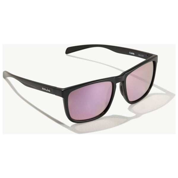 Bajio Calda Sunglasses in Matte Black and Pink lenses