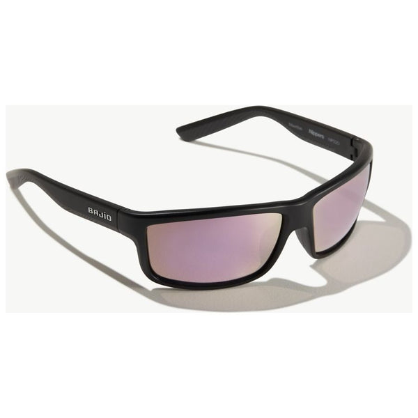 Bajio Nippers Sunglasses in Matte Black and Pink Lenses