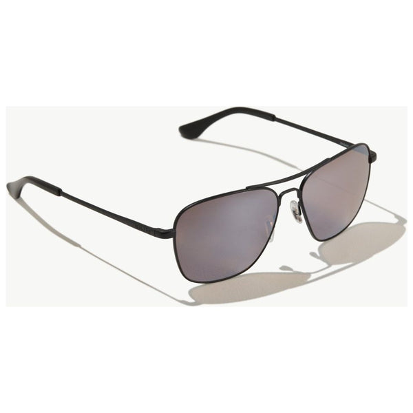 Bajio Snipes Sunglasses in Matte Black with Silver Lenses