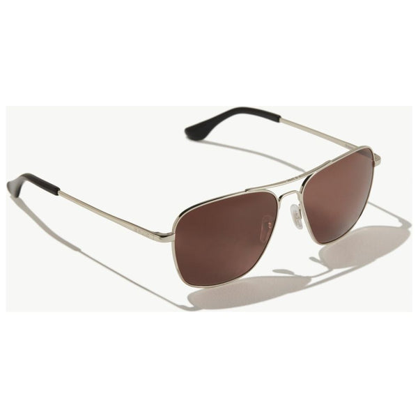 Bajio Snipes Sunglasses in Gloss Silver with Copper Lenses