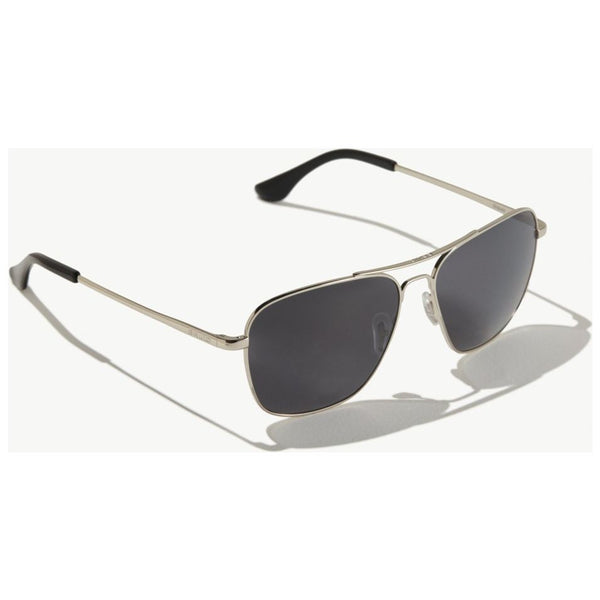 Bajio Snipes Sunglasses in Gloss Silver with Grey Lenses