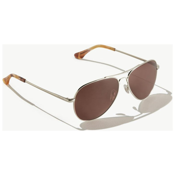 Bajio Soldao Sunglasses in Gloss Silver with Copper Lenses