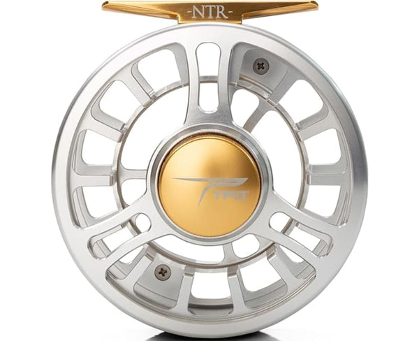 Temple Fork Outfitters NTR IV Large Arbor Fly Fishing Reel – Clear/Gold