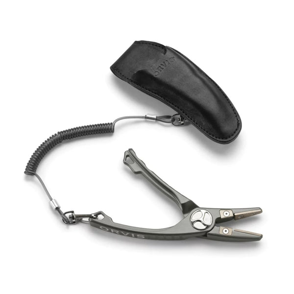 Orvis Mirage Fly Fishing Pliers with Leather Sheath & Lanyard