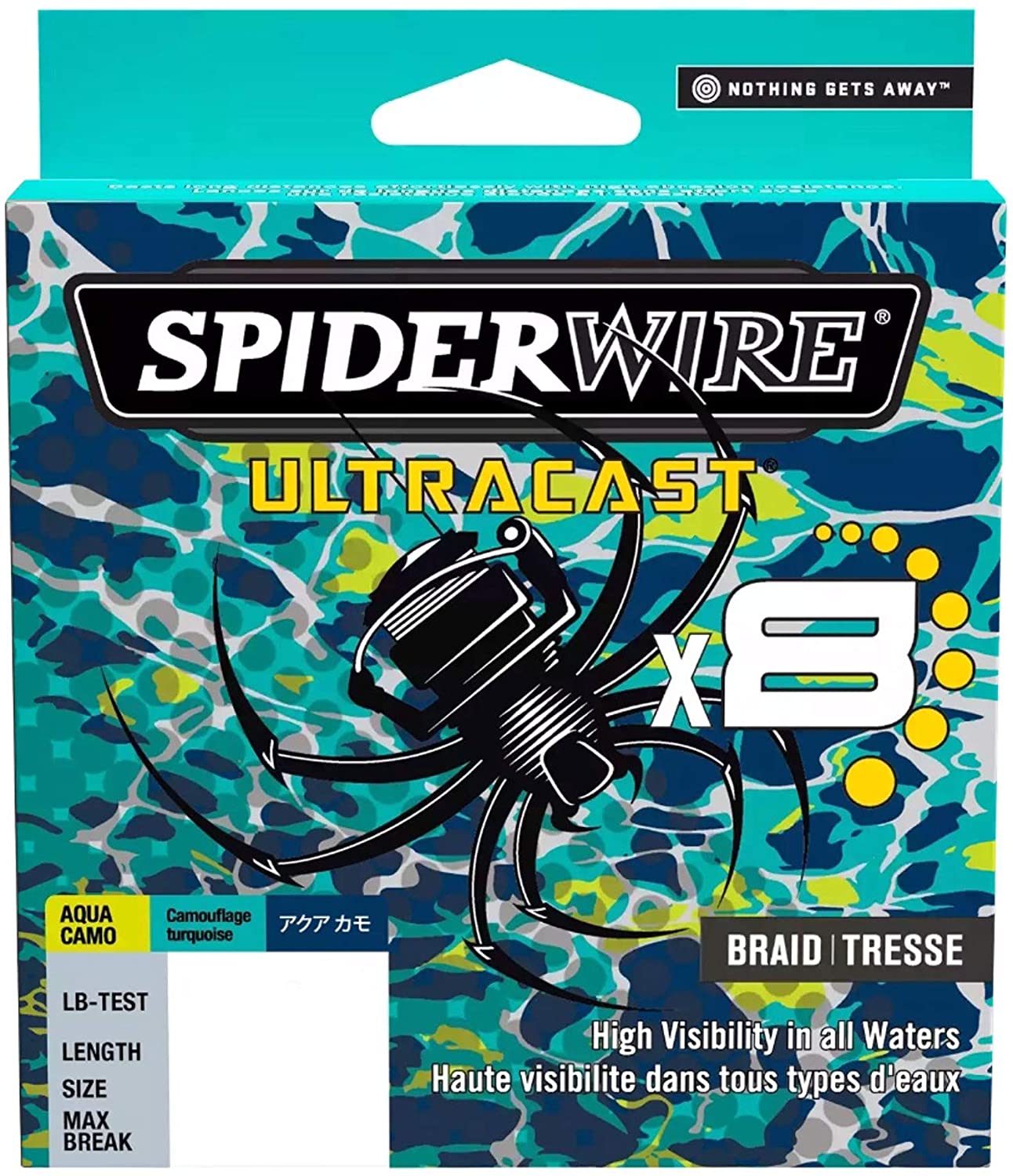 Spiderwire Stealth Blue Camo Braid, Size: 100 lbs