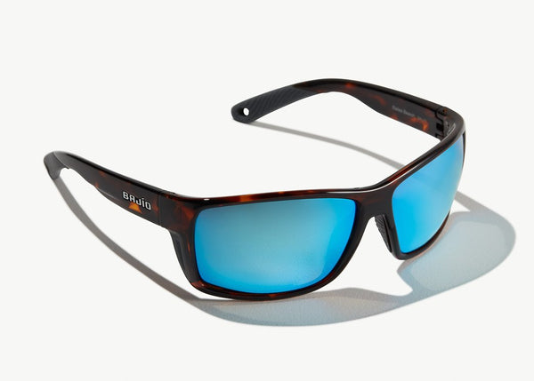 Bajio Bales Beach Sunglasses in Dark Tortoise and Blue Glass