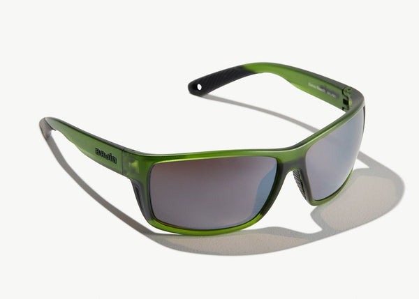 Bajio Bales Beach Sunglasses in Matte Green and Silver Glass
