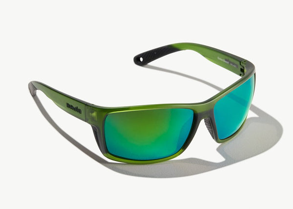 Bajio Bales Beach Sunglasses in Matte Green and Green Glass