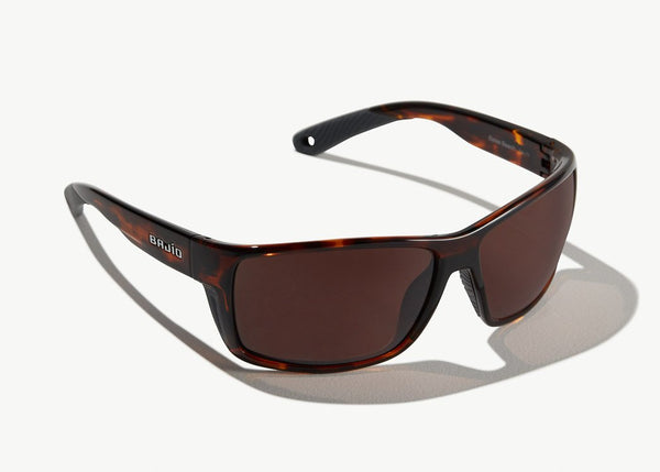 Bajio Bales Beach Sunglasses in Dark Tortoise and Copper Poly