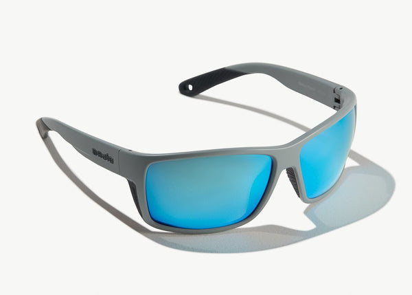Bajio Bales Beach Sunglasses in Matte Basalt and Blue Glass