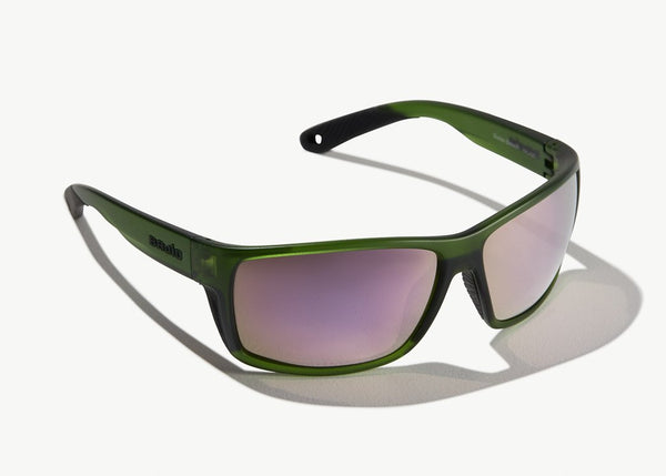 Bajio Bales Beach Sunglasses in Matte Green and Pink Poly