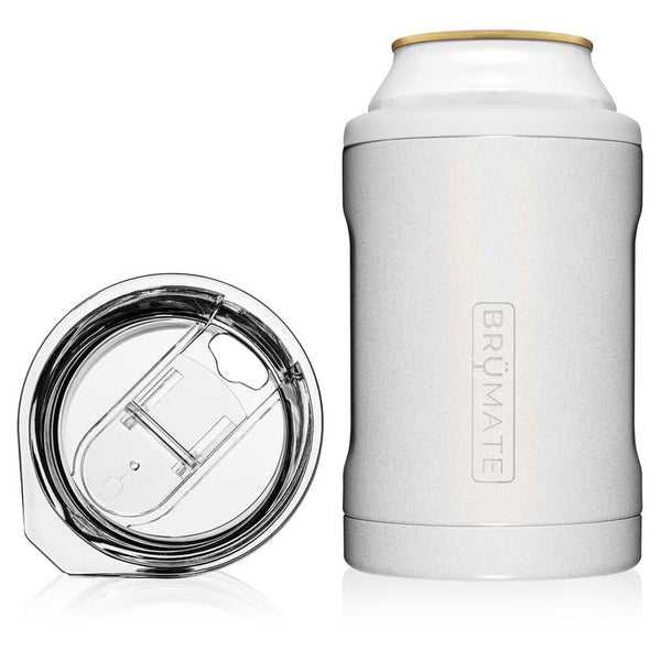 BruMate Hopsulator Duo 2-IN-1 (16oz / 12oz Cans) - Glitter White