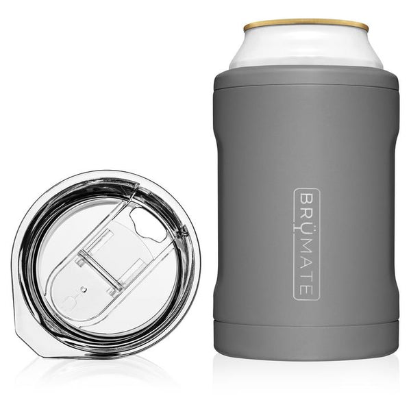 BruMate Hopsulator Duo 2-IN-1 (16oz / 12oz Cans) - Matte Gray