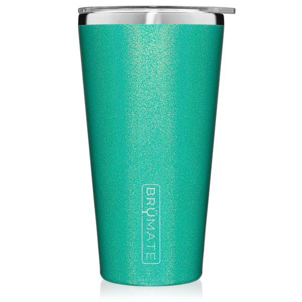 BruMate 20oz Imperial Pint Glass - Glitter Peacock