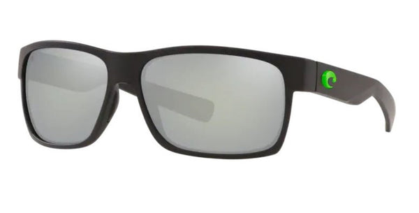Costa del Mar Half Moon Ocearch Sunglasses in Matte Black with Green Logo