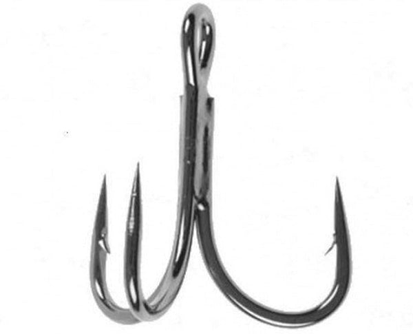 Owner 5656 ST-56 Treble 3X-Strong Super Need Point Hook, Black Chrome