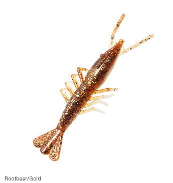Z-Man Scented Shrimpz Fishing Bait Lures Shrimp Rootbeer Gold
