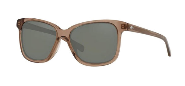 Costa del Mar May Sunglasses in Shiny Taupe with Gray Glass Lenses