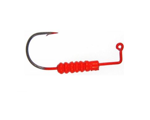 Bass Assassin Weighted Shrimp Hook in Red