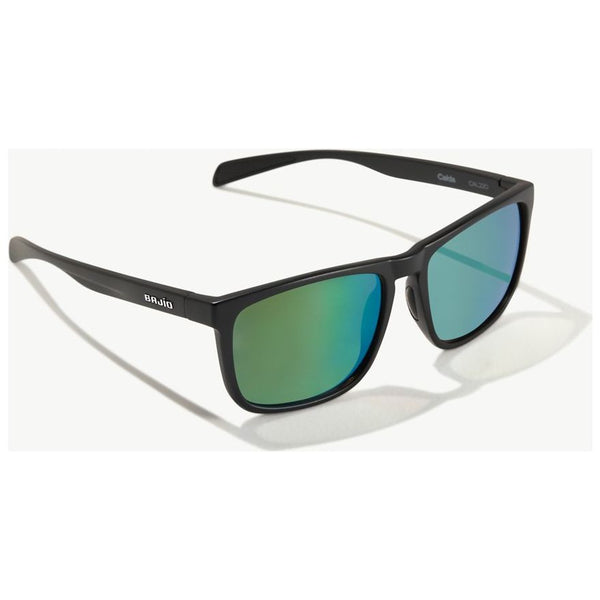 Bajio Calda Sunglasses in Matte Black and Green lenses
