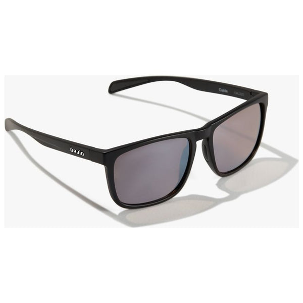 Bajio Calda Sunglasses in Matte Black and Silver lenses