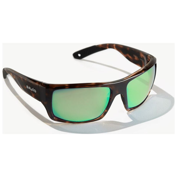 Bajio Nato Sunglasses in Dark Tortoiseshell and Gloss Green
