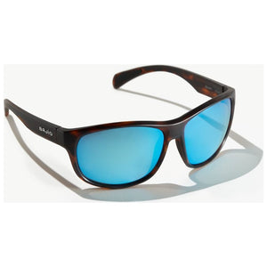 Bajio Scuch Sunglasses in Matte Dark Tortoiseshell and Blue Lenses