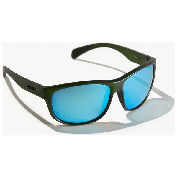 Bajio Scuch Sunglasses in Gloss Green Cerveza and Blue Lenses
