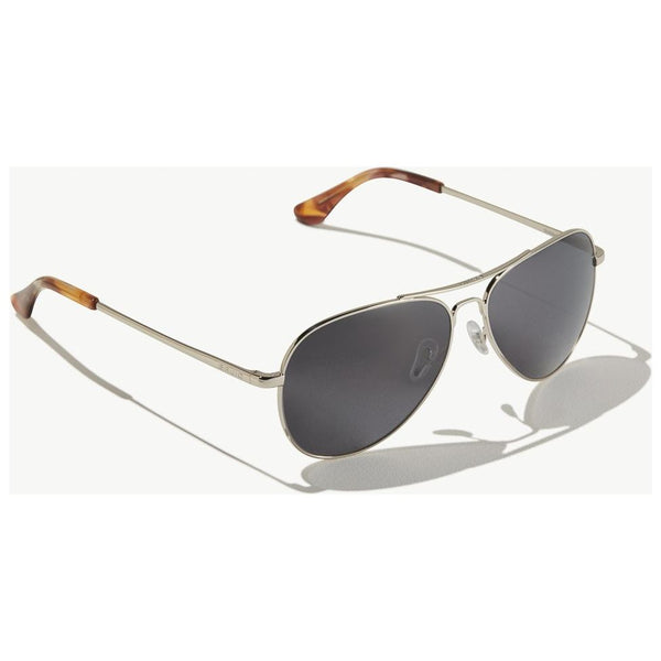 Bajio Soldao Sunglasses in Gloss Silver with Grey Lenses