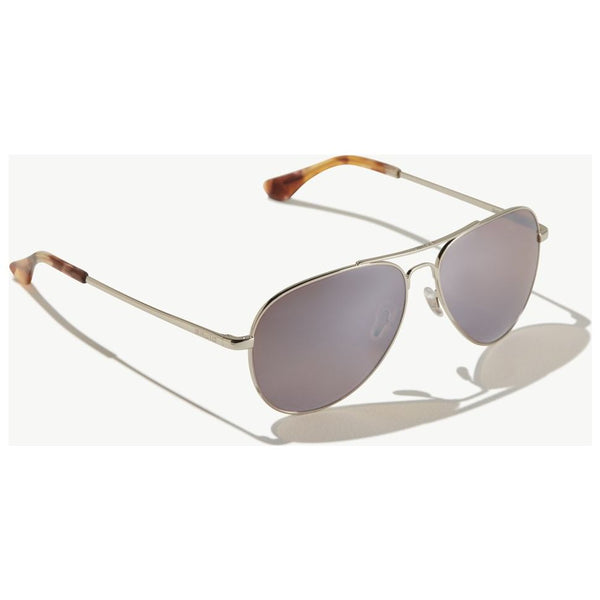 Bajio Soldao Sunglasses in Gloss Silver with Light Grey Lenses