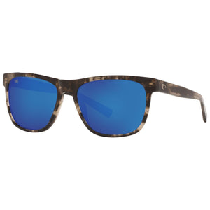 Costa del Mar Apalach Sunglasses in Shiny Black and Blue Mirror 580G