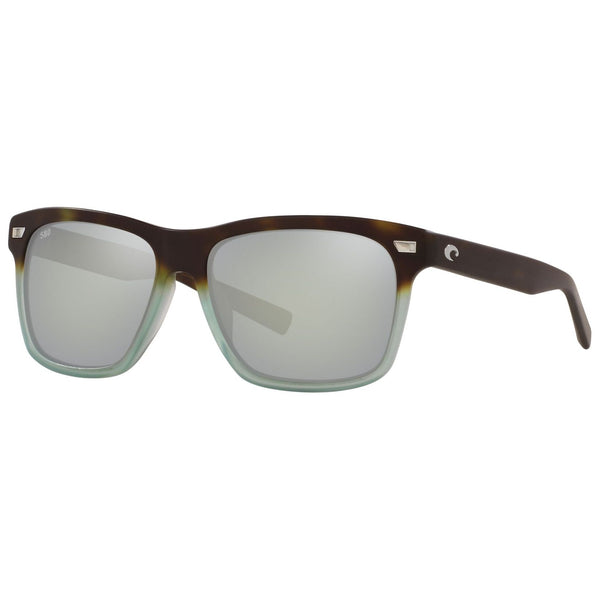Costa del Mar Aransas Sunglasses in Matte Tide Pool and Gray Silver Mirror 580g