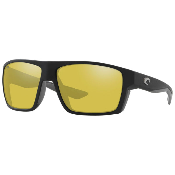 Costa del Mar Bloke Sunglasses in Matte Black and Sunrise silver mirror