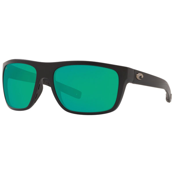 Costa del Mar Broadbill Sunglasses Matte Black and Green Mirror 580g