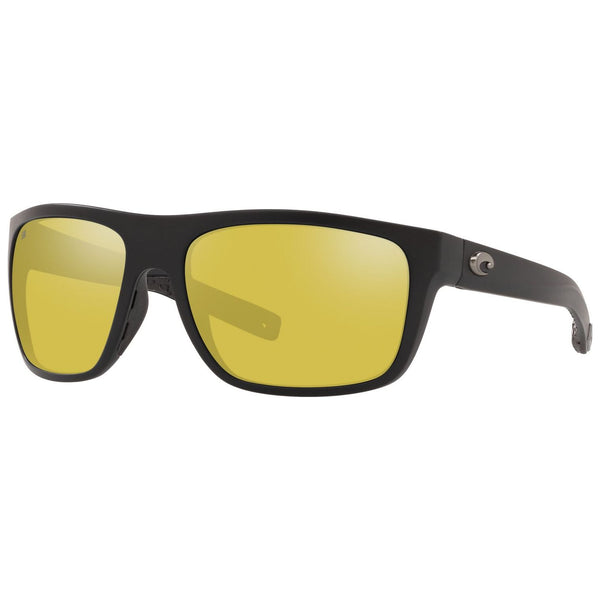 Costa del Mar Broadbill Sunglasses Matte Black and Sunrise Silver Mirror 580g