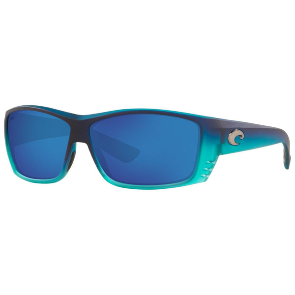 Costa del Mar Cat Cay Sunglasses in Matte Caribbean Fade with Blue Mirror 580g lenses