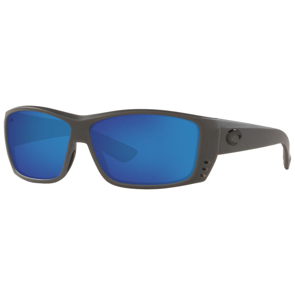 Costa del Mar Cat Cay Sunglasses in Matte Gray with Blue Mirror 580g lenses