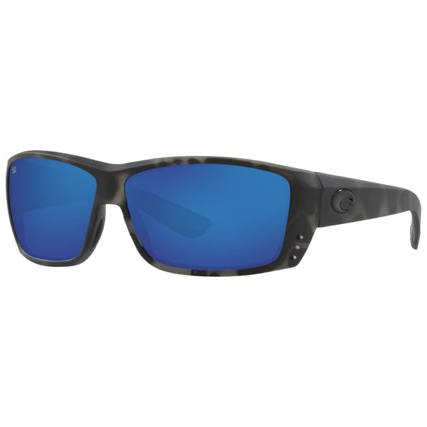 Costa del Mar Cat Cay Sunglasses in Matte Tigershark with Blue Mirror 580g lenses