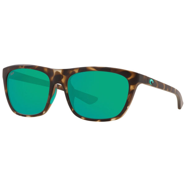 Costa del Mar Cheeca Sunglasses in Matte Shadow Tortoiseshell and Green Mirror lenses