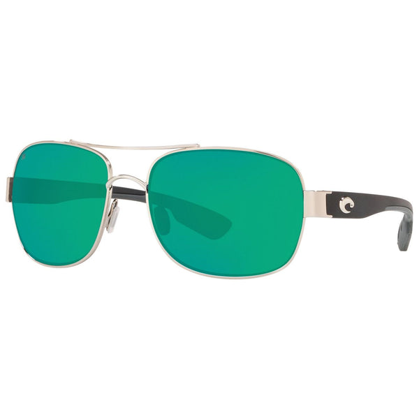 Costa del Mar Cocos Sunglasses in Palladium and Green Mirror 580g