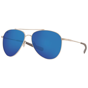 Costa del Mar Cook Sunglasses in Brushed Palladium and Blue Mirror 580g