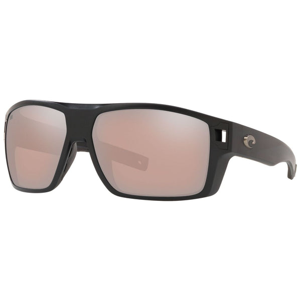 Costa del Mar Diego Sunglasses in Matte Black and Copper-Silver Mirror 580g