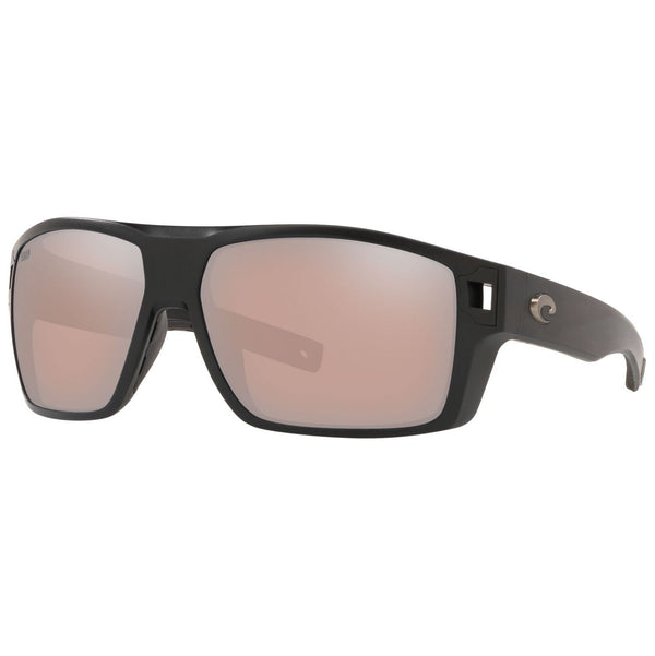 Costa del Mar Diego Sunglasses in Matte Black and Copper-Silver Mirror 580p