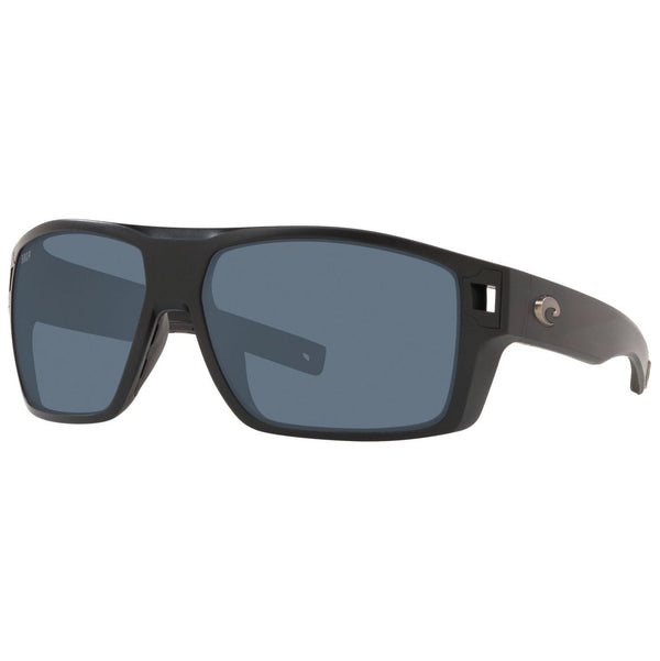 Costa del Mar Diego Sunglasses in Matte Black and Gray 580p