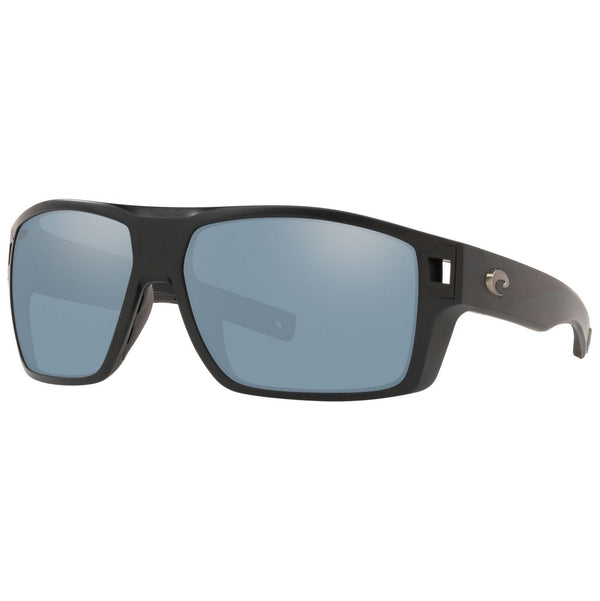 Costa del Mar Diego Sunglasses in Matte Black and Gray-Silver Mirror 580p
