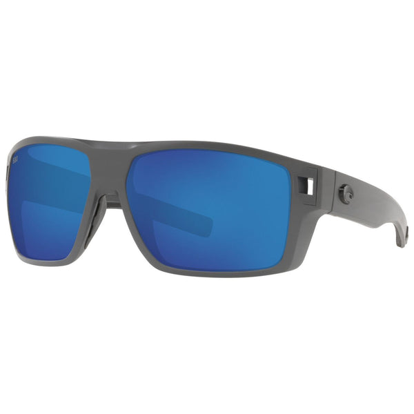 Costa del Mar Diego Sunglasses in Matte Gray and Blue Mirror 580g