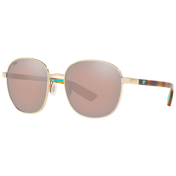 Costa del Mar Egret Sunglasses in Gold and Copper Silver Mirror 580p