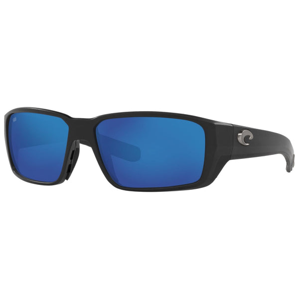 Costa del Mar Fantail Pro Sunglasses in Matte Black and Blue Mirror 580g