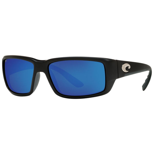 Costa del Mar Fantail Sunglasses in Matte Black and Blue Mirror 580p